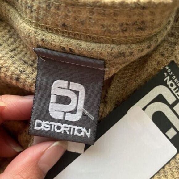 Distortion Boy's Khaki Long‎ Sleeve Crew Neck Thermal T-Shirt Cotton Size 10 New - Picture 4 of 11